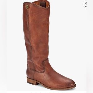 Frye Melissa cognac button tall riding boot 8.5 medium